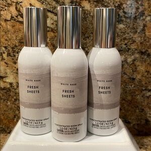 3) - “FRESH SHEETS” Concentrated Room Spray, ea 1.5 oz / 42.5 g, by B&BW, NWTags